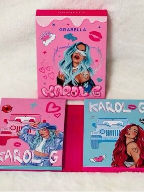⭐️NEW KAROL G Mega Eyeshadow Palette Book with Blush and highlighter